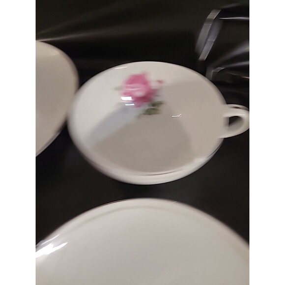 5pc Imperial Rose Fine Bone China Japan #6702  Cup, Saucer, Fruit Bowl, Bread & - Picture 7 of 12